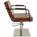 A-Design Fodrász szék ENZO, barna, négyzet talp | AD-SZENZBRN