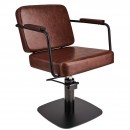 A-Design Fodrász szék ENZO, barna, fekete négyzet talp
