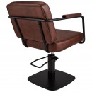 A-Design Fodrász szék ENZO, barna, fekete négyzet talp | AD-SZENZBRNFK