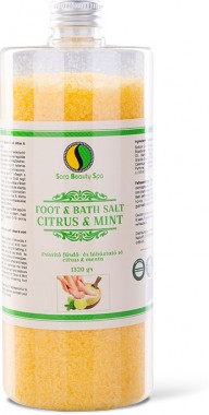 Sara Beauty Spa Frissítő hatású fürdő- és lábáztató só citrussal és mentával | SBS201