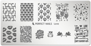 Perfect Nails Körömnyomda Lemez - Love | PNDNY001