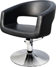 HAIRWAY Fodrász kiszolgáló szék, hidraulikus Retro - fekete | HW56083-YD29