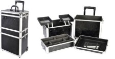 HAIRWAY Bőrönd 3 részes - 37 x 24 x 61 cm, több mint 20 fakk - fekete | HW28590