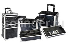 HAIRWAY Bőrönd 3 részes - 37 x 24 x 61 cm, több mint 20 fakk - kék | HW28589