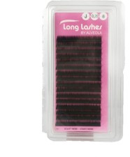Long Lashes Műszempilla, 3D (szálas), J-íves, vastagabb (0.20mm), fekete 8mm LLJ8200008