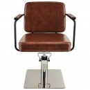 A-Design Fodrász szék ENZO, barna, négyzet talp | AD-SZENZBRN