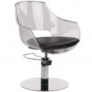 A-Design Fodrász szék GHOST, fekete, kerek talp