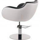 A-Design Fodrász szék THOMAS, fekete-fehér, kerek talp | AD-SZTHMFFK