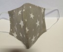  Arcmaszk - 3 rétegű, mosható - szürke csillag | CPA-SZMF-1
