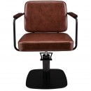 A-Design Fodrász szék ENZO, barna, fekete négyzet talp | AD-SZENZBRNFK