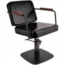 A-Design Fodrász szék ENZO, fekete, fekete négyzet talp