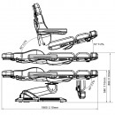 Alveola Medi Plus 4 motoros orvosi és kozmetikai kezelőágy, szürke | AE402246EBG