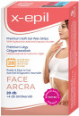X-Epil Hidratáló gélgyantacsíkok hialuronnal arcra - 20db