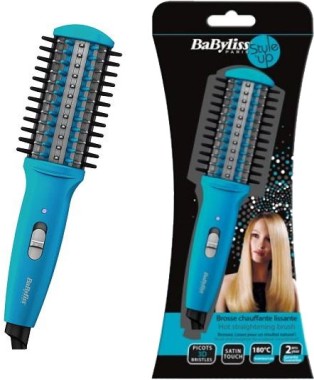 BaByliss Mini hajsimító kefe (türkizkék) - bliszteres csomagolásban | BAH130E