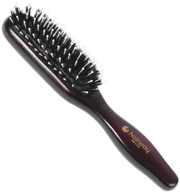 HAIRWAY Hajkefe vaddisznó sörtével, fa nyéllel, szögletes, 7 soros Lady | HW08133