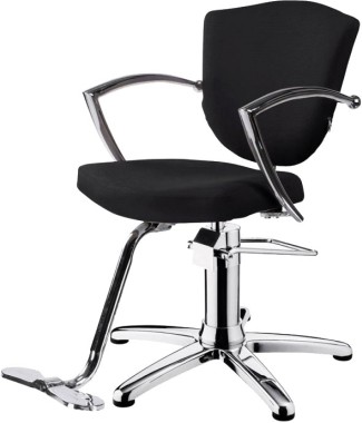 HAIRWAY Fodrász kiszolgáló szék, hidraulikus ASTRA - fekete, forgatható és állítható pumpa | HW560890000