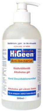 Alveola HiClean kézfertőtlenítő alkoholos gél (citromos) | HAZÉ1004