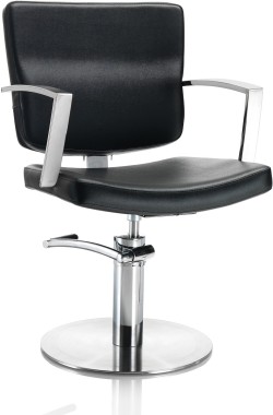 AXS Hair Alpha fekete fodrász szék - kör talppal | XS375031