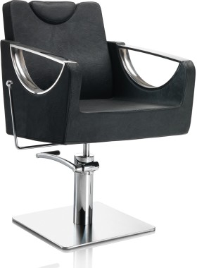 AXS Hair Crown fekete fodrász szék - négyzet talppal | XS375038