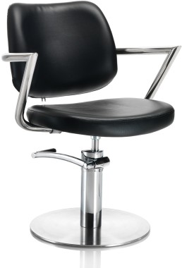 AXS Hair Square fekete fodrász szék - kör talppal | XS375023