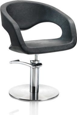 AXS Hair Wave fekete fodrász szék - kör talppal | XS375027