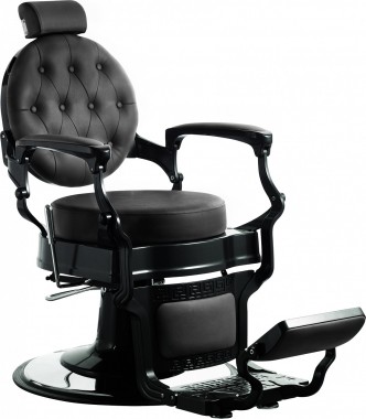 HAIRWAY Férfi fodrászszék - barber szék - ROMEO - fekete | HW56258-YD29