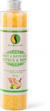 Sara Beauty Spa Frissítő hatású fürdő- és lábáztató só citrussal és mentával | SBS200