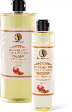 Sara Beauty Spa Masszázsolaj Alma & Fahéj, argánolajjal, E-vitaminnal, fahéj olajjal | SBS21000000