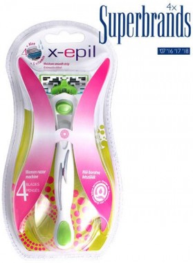 X-Epil Cserélhető fejes női borotva 4 pengés | XE9242