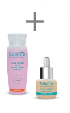 Solanie Alkoholmentes bőrfertőtlenítő tonik + Bőrjavító színezett korrektor | SO10105SO10918