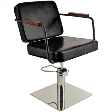 A-Design Fodrász szék ENZO, fekete, négyzet talp | AD-SZENZFKN