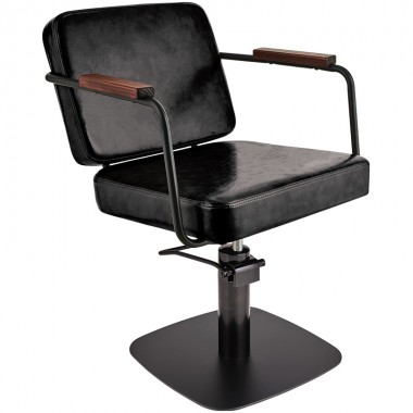 A-Design Fodrász szék ENZO, fekete, fekete négyzet talp | AD-SZENZFKNFK
