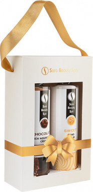 Sara Beauty Spa Ajándékcsomag - Csokoládés Tápláló Krém és SWEET Bőrpuhító Kézkrém | SBSKG011