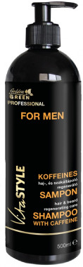 Golden Green Vitastyle Professional for Men koffeines haj és szakáll ápoló regeneráló sampon | LSVLFM-2