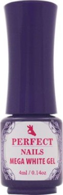 Perfect Nails Mega White Gel - Rikitóan fehér film-zselé ecsetes | PNZ0011
