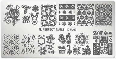 Perfect Nails Körömnyomda lemez - X-MAS | PNDNY004