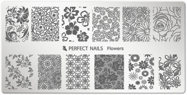 Perfect Nails Körömnyomda Lemez - Flowers | PNDNY007