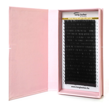 Long Lashes Műszempilla szálak, C-íves, Pro Silk Eyelash Collections, 0.15mm, fekete | LLPROSC015000