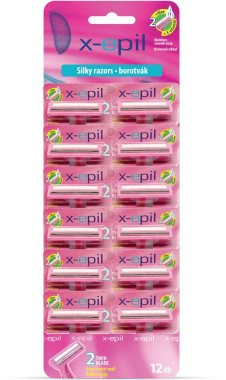 X-Epil Silky 2 pengés borotva gumírozott nyéllel | XE9244