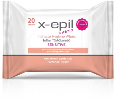 X-Epil Intimo Intim törlőkendő - sensitive 20db | XE9311