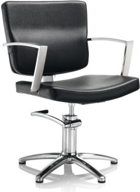 AXS Hair Alpha fekete fodrász szék - csillag talppal | XS370043