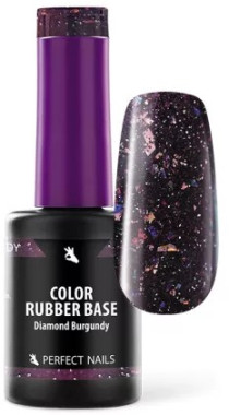 Perfect Nails Color Rubber Base Gel - Színezett Alapzselé 8ml - Diamond Burgundy | PNZ289