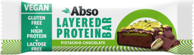 Abso Layered Protein Bar 50 g - Pisztáciás - csokoládés ízű vegán fehérjeszelet | ABSOLAYERED003