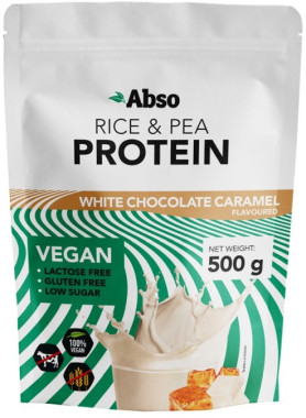 Abso Protein 500g - Fehércsokoládé-karamell vegán fehérjepor | Absorice04