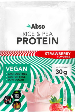 Abso Protein 30g - Eper vegán fehérjepor | Absorice13