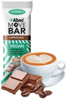 Abso MOVE BAR 35g - Cappuccino ízű vegán fehérjeszelet | AbsoBARMOVECA01
