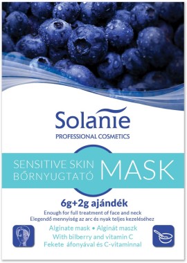 Solanie Alginát maszk - Bőrnyugtató - fekete áfonyával és C Vitaminnal | SO24001
