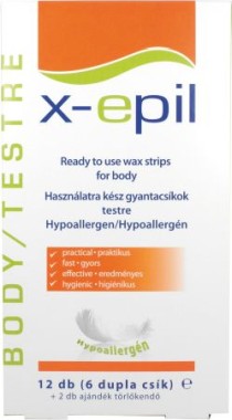 X-Epil Használatrakész gyantacsík testre-Hypoallergén | XE9233