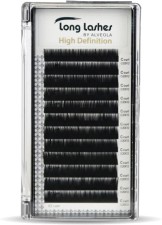 Long Lashes Műszempilla, 3D (szálas), C-íves, vastagabb (0.20mm), fekete, HighDefinition, 12mm - 