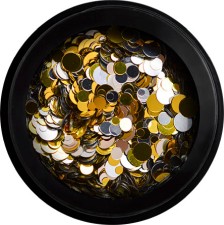 Perfect Nails Nail Confetti körömdíszítő arany/ezüst PNDG005